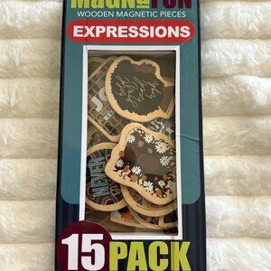 Magnetic Wooden 15 Pieces Magna Expressions Learning Joy Hope Stronger +